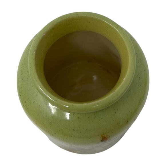 Country Charm Set of 4 Canisters Avocado Green Blue Mountain Pottery Canada 1980 - Picture 7 of 16